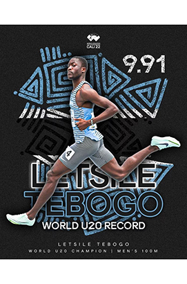 小將特博格跑出新的世界百米紀錄