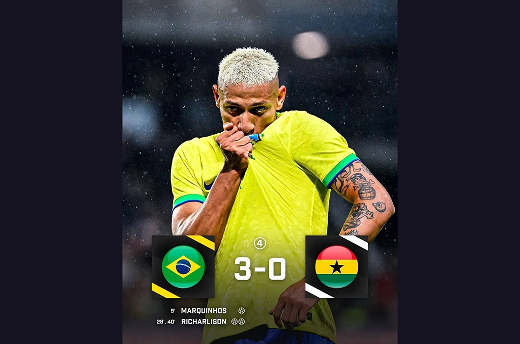 國際友誼賽巴西輕鬆拿下迦納